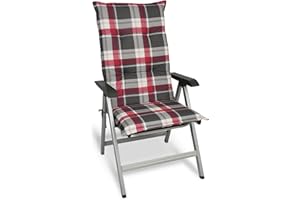 Beautissu Cuscino per Sdraio, poltrone e sedie da Giardino Sunny RK Bordeaux120x50x6cm - Extra Comfort - Colori Resistenti ai Raggi UV