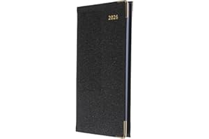 Collins - Business - Slim 2026 12 Month Calendar Year Planner, Month-To-View Pocket Diary - Black (CMB.99-26)