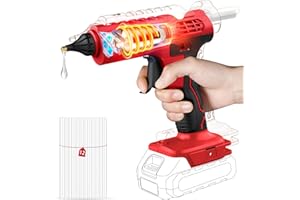 FOVENDI Pistola per Colla a Caldo da 100 W, Compatibile per Batteria Milwaukee m18, con 12 Bastoncini di Colla, Pistola per Colla a Caldo per Fai da Te (Senza Batteria, Caricatore)