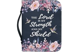 Dajingkj Bible Cover with Zip Large Leather Personalised Bible Bag Women's Bag Bible Book Church Handbags