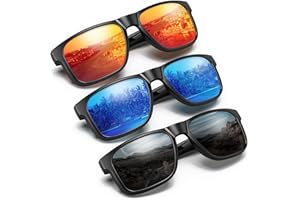 YOZISS Polarisiert Sonnenbrillen für Herren Damen,UV400 Schutz Sonnenbrillen Verspiegelt Ultraleicht Sportbrillen für Autofahren,Bootfahren,Angeln,Golf