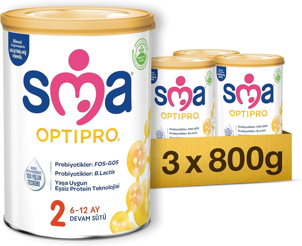 SMA Optipro 2 Devam Sütü (6-12 Ay, 800 g x 3 Adet)