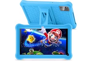 SANNUO Tablette Enfants 7 Pouces Android Tablette Éducative Enfant avec Écran HD, 8Go RAM+64Go ROM(TF 256Go), Contrôle Parental, Bluetooth, WiFi, Tablettes pour Enfants avec Étui Antichoc EVA (Bleu)