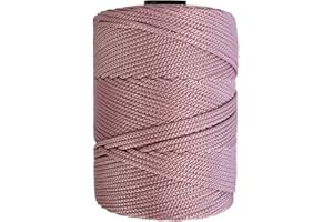‎MAXEE Maxee Macrame Yarn 3 mm x200m,Premium Polyester garn 1 er Pack (je 230g/200m),100% Polypropylene für Handwerk, Heimdekoration, Teppiche, Handtaschen, Taschen, Hängetaschen, etc, mit insgesamt 31 Farbe