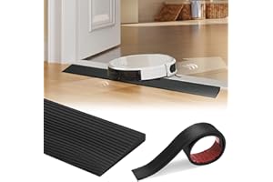 LOMUG Gumowa rampa progowa, profil przejściowy, samoprzylepny, profil wyrównujący, gumowa rampa progowa, rampa dla wózków inwalidzkich, do otwierania drzwi, wózka dziecięcego, garażu (czarna, 8 x 3 x