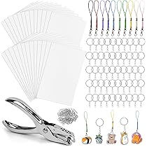Kit Termoretraibile 246 Pezzi Con 25 Fogli - Per Portachiavi Fai Da Te, Lavoretti Creativi Per Bambini