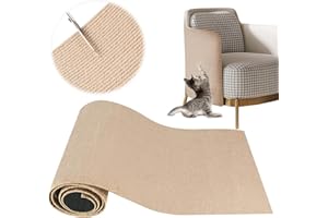 YAOZUP Mata do Drapania dla Kota 200 x 40 cm, Samoprzylepna, do Samodzielnego Przycięcia, Ochrona Przed Zadrapaniami, Ściana dla Kota (Khaki)