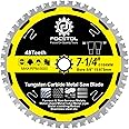 184mm Metal Cutting Circular Saw Blade - FOCSTOL Tungsten Carbide Tipped Saw Blade 48T for Steel Stainless Steel Ferrous Metals Steel Pipe Arbor 15.875mm