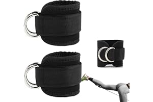 iCovalescent 2 Pezzi Cavigliere Palestra, Cavigliere Cavi Palestra, Cavigliera Sportiva Regolabile, Cavigliera Palestra, Adatto per di Allenamento Glutei e Esercizi Gambe