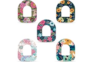 XIHIRCD 25 Stück Pflaster für Omnipod 5, Wasserdicht und Schweißfest Insulin-Sensor-Abdeckung Klebeband Glukosemonitor Schutzaufkleber Kompatibel mit Omnipod 5 Overpatches (Blumen-Stile)