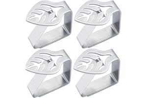 Lithyc 4 Pezzi Clip per Tovaglia - Ferma Tovaglia da Esterno - Ferma Tovaglia per Cucina, Picnic, Campeggio, Feste, Ristorante e Occasioni di Matrimonio (Foglie)