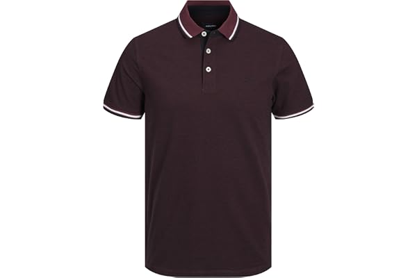 JACK & JONES herr jjepaulos polo s noos Polotröja (1-pack) | Smal passform, enfärgad, kortärmad, avslappnad, supermjuk proces