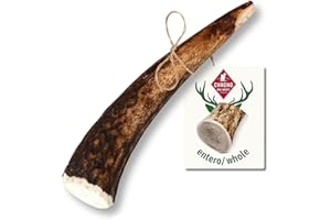 ChronoBalance M Asta de Ciervo para Perros, 100% Naturales Piezas Enteras, Palillo Masticable, Juguetes para Perros, Tratar Cuidado Dental, Sin Aditivos, Larga Duración, Conjunto de 1
