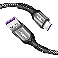 Fasgear Hua-wei Super Charge Type C Cable, 1 Pack 3ft 88W USB C Fast Charging Cable for Hua-wei Mate 60 Pro, P60 Art, Mate 50, MatePad Pro 13.2, Honor Magic5 Pro (1m, Black)