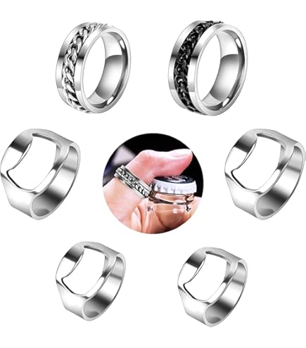 1 Pz In Acciaio Inox Birra Apribottiglie Anello Do Per Donna - Foto 2