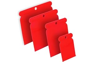 HELPMATE - Spatola per pittura in plastica - Set di 4 spatole per lavori di precisione - Spatola per carrozzeria - Prodotto in Germania