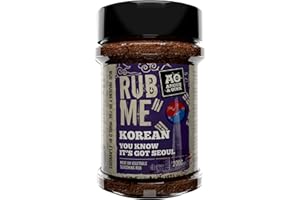 Angus & Oink Rub Me BBQ Seasoning- Korean | Bold Flavours & Colourful Blend of Paprika, Black Pepper, Sesame, Ginger, Chilli & More | No Preservatives | 200g