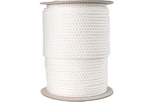 ANTICA CORDERIA MARRA DAL 1896 Corda Multiuso in Poliestere alta tenacità bianca mm 6x100 mt, treccia mare, fai da te, stabilizzato ai raggi U.V. resistente a intemperie e agenti atmosferici.