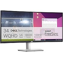 Dell S3423DWC USB-C 34 Inch WQHD (3440x1440) 21:9 1800R