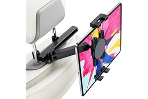 wulwun Tablet Holder for Car, ipad Holder 360°Rotating Anti Shake Headrest Tablet Holder Car Back Seat for Kids, Travel Accessories Mount for Long Trips Compatible with all 4.7-13" Tabs