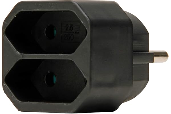 Kopp Euro Adapter 2-fack, 1 st, svart, 174105004