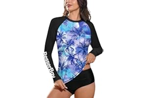 BesserBay Womens Long Sleeve Swimming Summer Sun Protection Quick Dry UV Rash Guard S-XXL