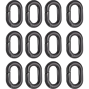 Intrekbare roestvrijstalen sleutelhanger 3 stuks zwart Heavy Duty Karabijnhaak Intrekbare sleutelhanger terugslaghouder 12 * 3.5cm Zwart & Zilver Ring