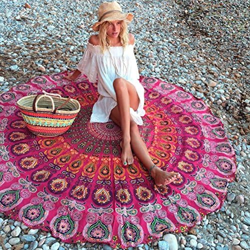 LOVELIFE STORE Indian Mandala Round Tapestry Wall Hanging Beach Throw Towel Yoga Mat Boho Decor