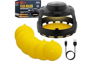 Insectokil Flea Killer Smart Flea Trap | Ultimate Flea Treatment for House - Child & Pet Friendly, Chemical Free Trap Includes 6 Replacement Glue Disks