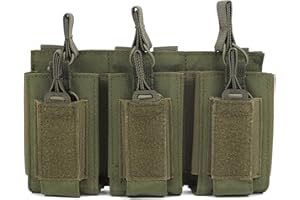 DONGKER Tasca Caricatori Tattica,Tripla Open Top Magazine Molle Mag Pouch per M4,M16 G 1911 92