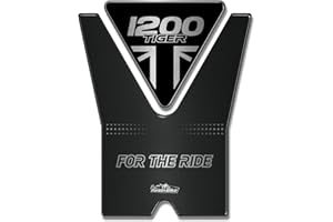 Resin Bike Motorcycle 3D Stickers Compatible with Triumph Tiger 1200 2018-2020 Matt Jet Black. Tank Protector Protection from Bumps and Scratches. Resin Stickers - Gadget Moto