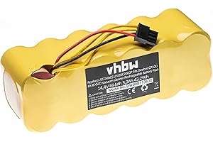 vhbw 1x batería Compatible con Profimaster Robot 2712 Robot Limpieza (3000 mAh, 14,4 V, NiMH) - Reemplaza AT5186005100, LP43SC2000P