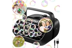 PIEKIDSFUN Professional Bubble Machine, 20000+Big Bubbles Per Minute Bubble Machine for Parties with 2 Speeds, Plug-in Automatic Bubble Machine for Outdoor Birthday Wedding Christmas