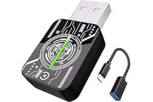 HEYINCAR+ Adaptateur Carplay sans Fil pour iPhone/Andorid, Mise à Niveau 2025, clé USB CarPlay, Facile à Brancher et à Jouer, Compatible avec Les Voitures à partir de 2016 et iPhone iOS 10+