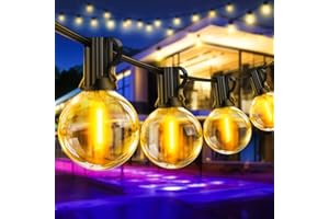 Light-Brightly Guirnaldas Luces Exterior Jardin - 30M LED Cadena de Luz 50 + 2 G40 Bombillas IP44 Impermeable Guirnalda Iluminacion de Exteriors Lampadas Terraza Patio Pergolas