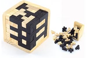 KEBONDS DMZK Giocattoli di Legno Cube,Puzzle 3D Cervello di Legno Rompicapo Puzzle Game