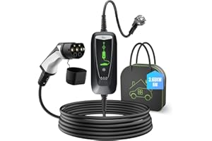 Teskee Cargador EV Tipo 2 portátil EV Cars Home estación de Carga Wallbox Compatible con Todos los Tipos 2 equipados EV Cars 10/13/16Amp 6 Metros Enchufe Schuko