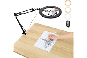 UTEBIT Anillo de Luz de 10 Pulgadas con Trípode Flexible para Teléfono Móvil - Ideal para Creación de Contenido Video Tiktok