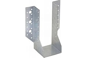 FIXTOUT Sabot de charpente galvanisé à ailes extérieures - Larg. 76 x Ht. 182 mm