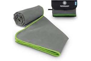 BERGBRUDER Microfaser Handtücher - Viele Größen und Farben - Ultraleicht, kompakt & schnelltrocknend - Mikrofaser Handtuch, Reisehandtuch, Sporthandtuch, Badetuch Set mit Tasche