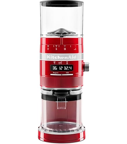 KitchenAid BCG111ER Koffiemolen met messen, 160 W, zwart, rood, 160 W