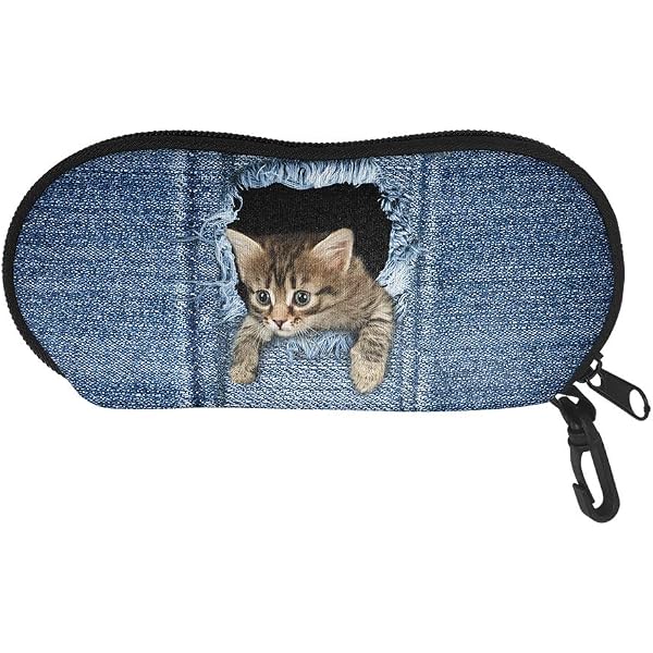 Binienty Brillenetui Mit Gürtelclip – Weiches Etui Mit Reißverschluss, Giraffen-Muster, 18,5x8,5 Cm – Für Sonnenbrille & Lesebrille