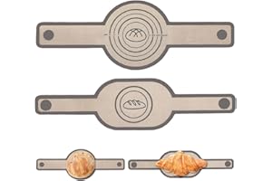 Mrltau 2 alfombrillas de silicona resistentes al calor para hornear, alfombrilla para hornear permanente, alfombrilla de silicona con asas extralargas, bandeja para hornear pan