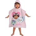 Gabby's Dollhouse Toalla de poncho con capucha para baño de playa para niños, 100% algodón, corazón Pandy Paw Mercat Cakey Cat Fairy regalo para niñas niños pequeños, Rosado