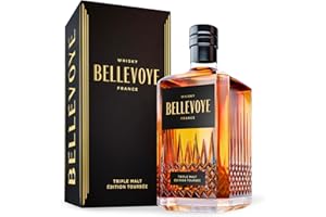 BELLEVOYE - Whisky Triple Malt - Whisky Tourbé Français Bellevoye Noir - 43 % Alc. - Origine : 100 % France - 70 cl