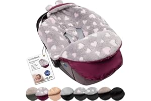 ‎MILLYBO millybo Fußsack Baby Einschlagdecke für Winter geeignet für Kinderwagen Babyschale Babybett Autositz Buggy