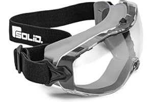 SolidWork SOLID. Occhiali protettivi da lavoro perfettamente aderenti | occhiali protettivi antipolvere con vestibilità universale | Per chi porta gli occhiali | antigraffio, antiappannamento