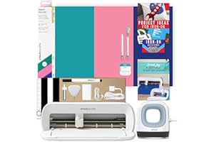 Cricut Joy Xtra et EasyPress Mini avec kit d'échantillons de vinyle thermocollant et kit d'outils – Machine de découpe avec petite presse à chaud et accessoires HTV, kit débutant Cricut avec tout pour