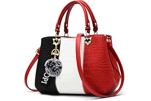 VARLIVOO Casual Bolsos para Mujer Bolsos Bandolera Bolsos de Mano Bolsos Totes para Mujer Bolso Señoras Cocodrilo Patrón Impermeable PU Cuero