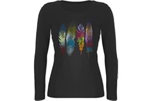 Shirtracer - Langarmshirt Damen - Kunst - Federn Wasserfarbe Watercolor Feathers